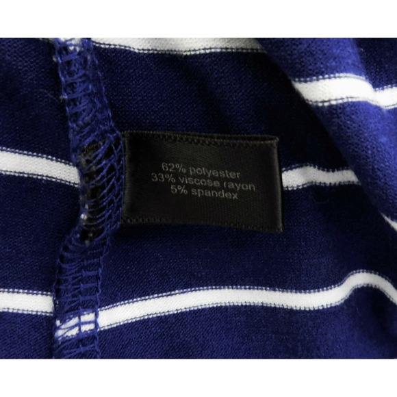 The Limited Women Shirt, Size S, Blue/White, 62% Polyester, 33% Rayon, 5%Spandex - Picture 5 of 6
